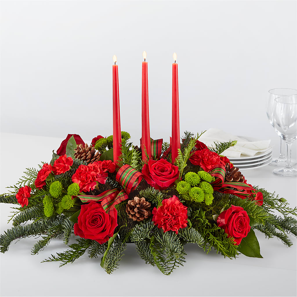 By the Candlelight Centerpiece – Lupita Flowers, Novato CA