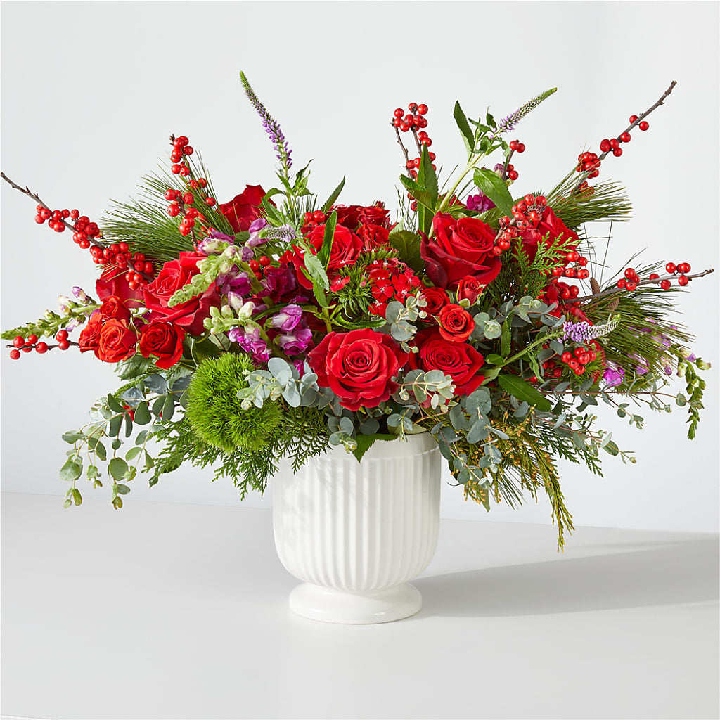 Big Red Bow Bouquet – Lupita Flowers, Novato CA