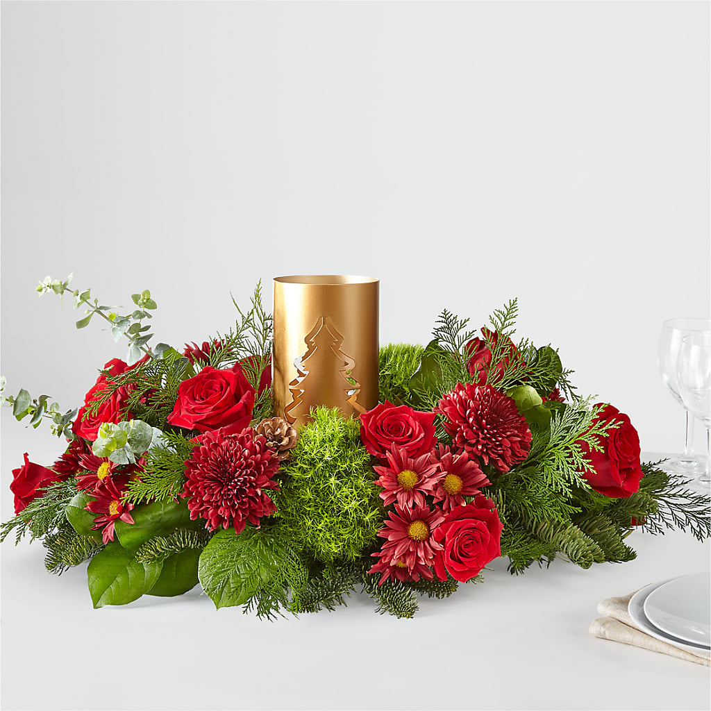 Toast the Season Centerpiece – Lupita Flowers, Novato CA