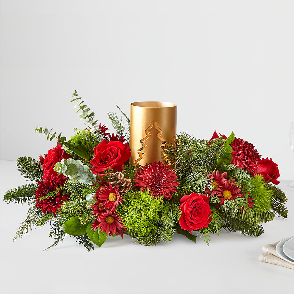 Toast the Season Centerpiece – Lupita Flowers, Novato CA