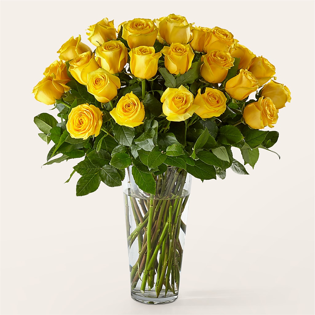 Long Stem Yellow Rose Bouquet – Lupita Flowers, Novato CA