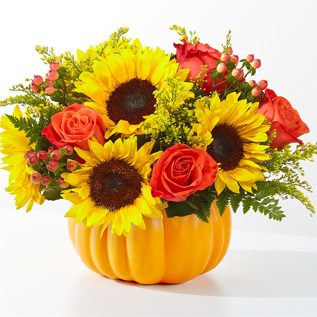 Pick of the Patch Pumpkin Bouquet – Lupita Flowers, Novato CA