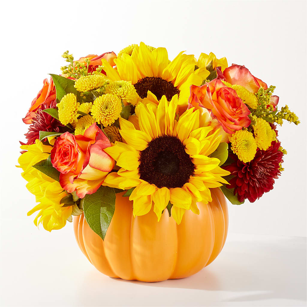 Golden Gourd Pumpkin Bouquet – Lupita Flowers, Novato CA