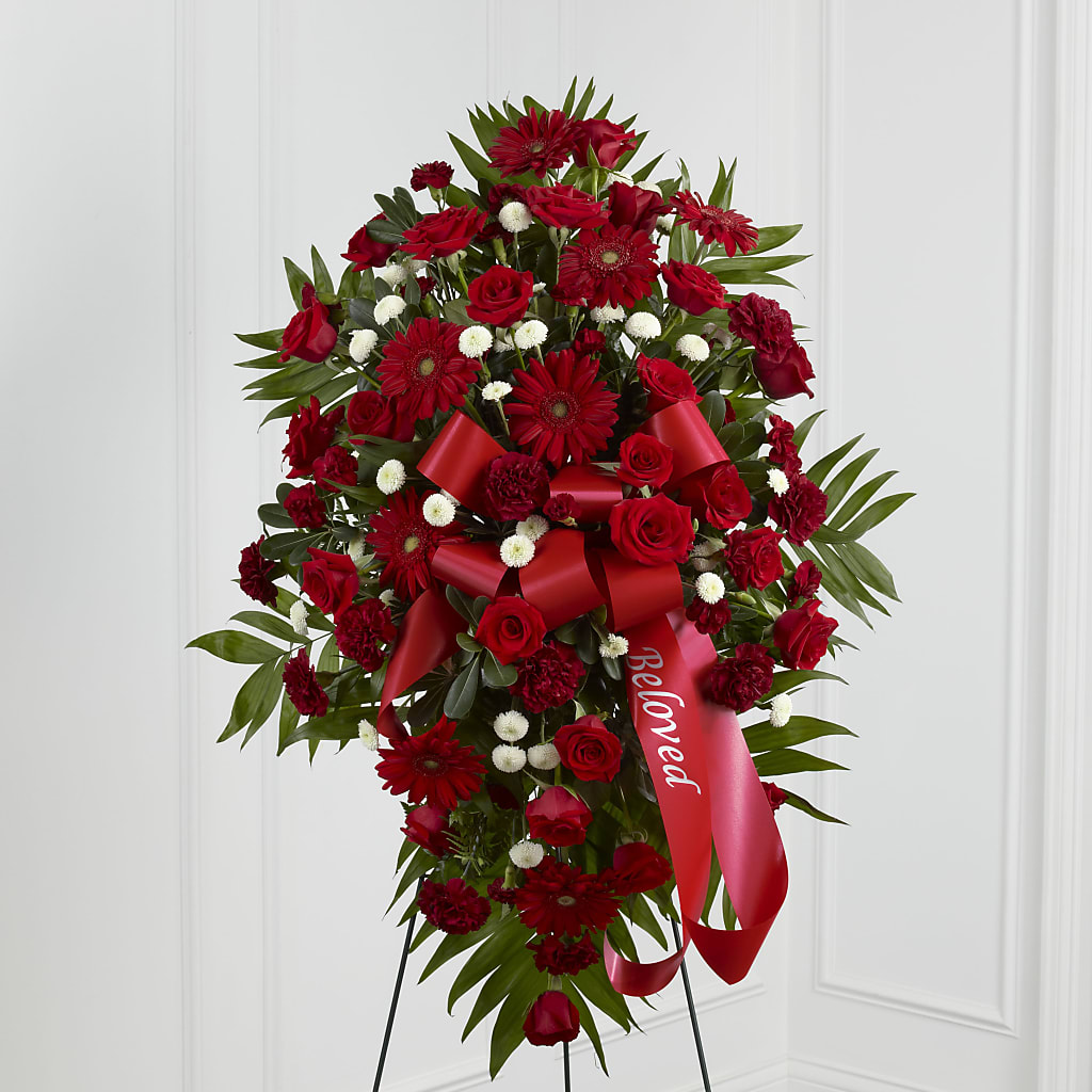 Treasured Memories Standing Spray – Lupita Flowers, Novato CA