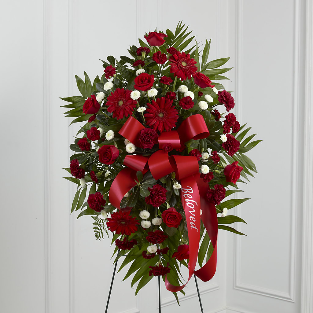 Treasured Memories Standing Spray – Lupita Flowers, Novato CA