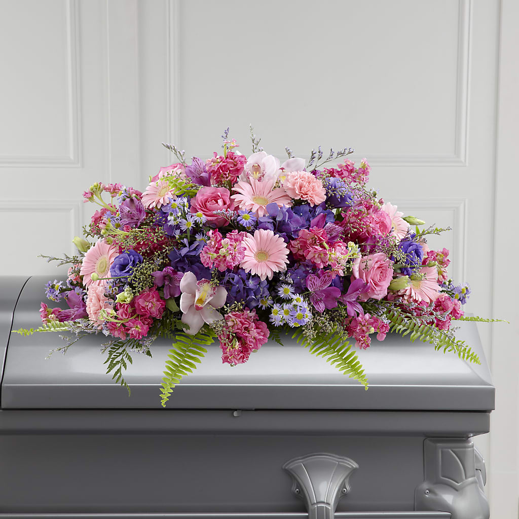 Glorious Garden Casket Spray – Lupita Flowers, Novato CA