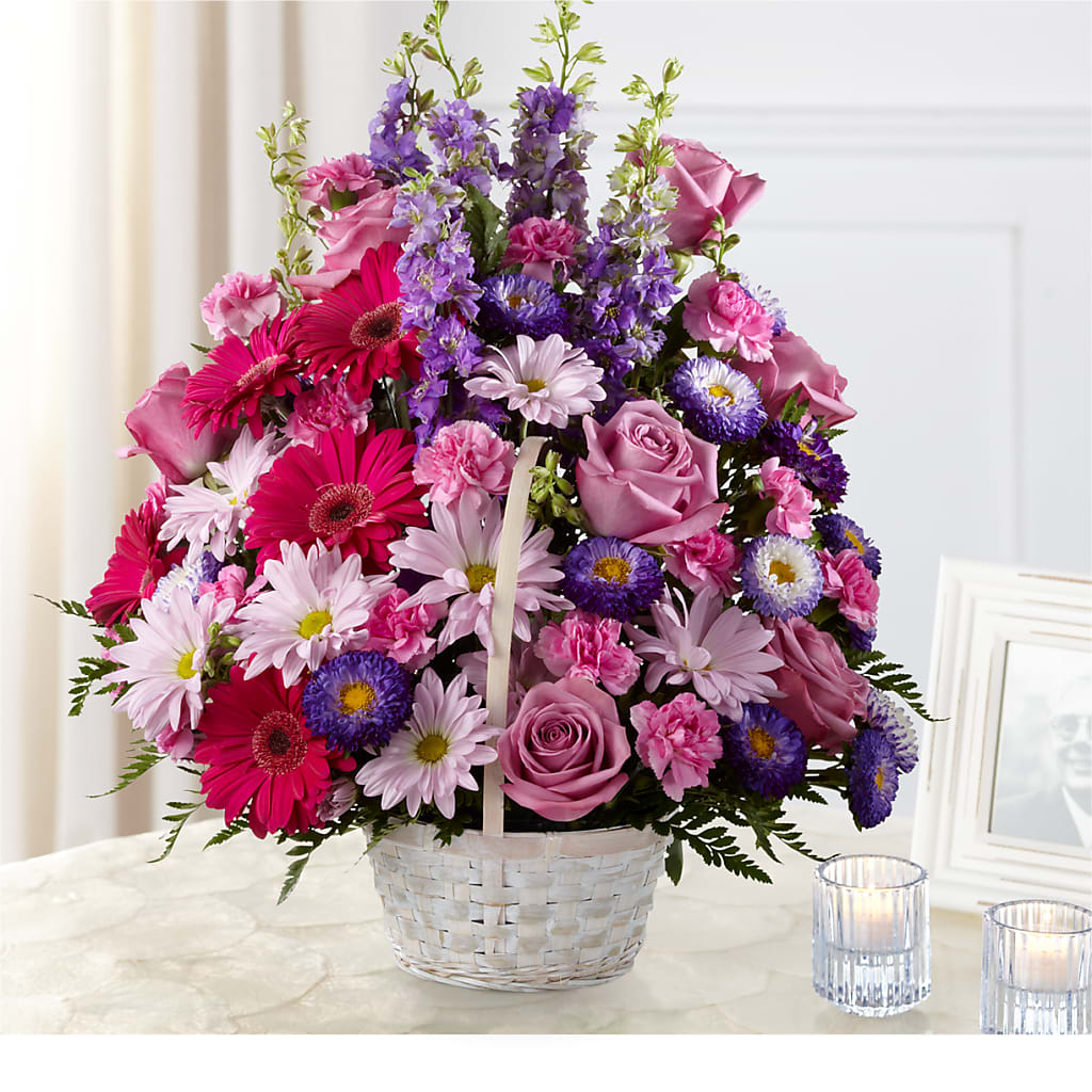 Pastel Peace Basket – Lupita Flowers, Novato CA