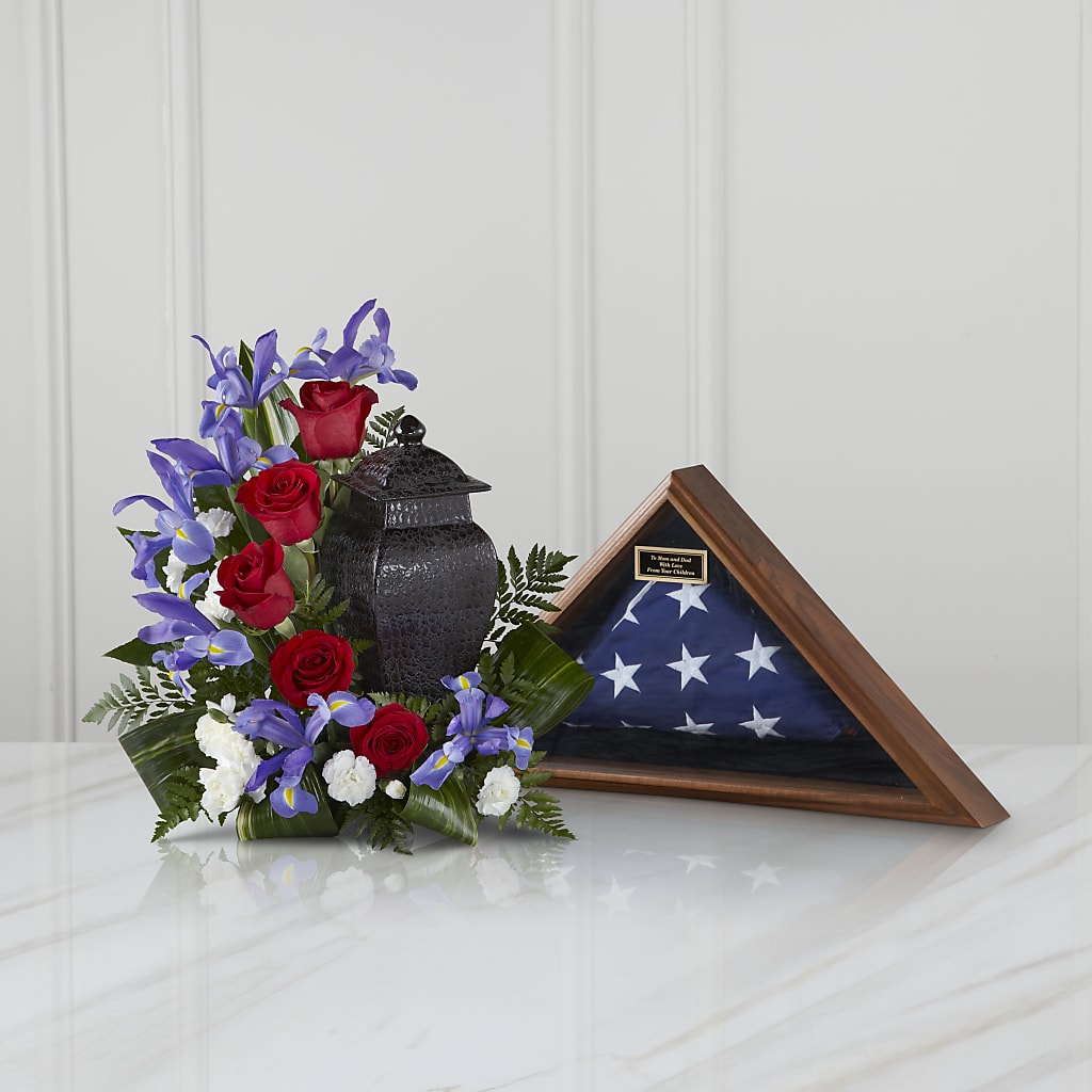 Patriotic Tribute Arrangement – Lupita Flowers, Novato CA