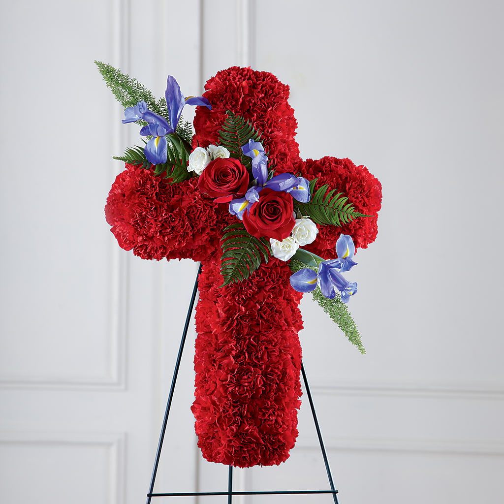 Faithful Hero Floral Cross – Lupita Flowers, Novato CA