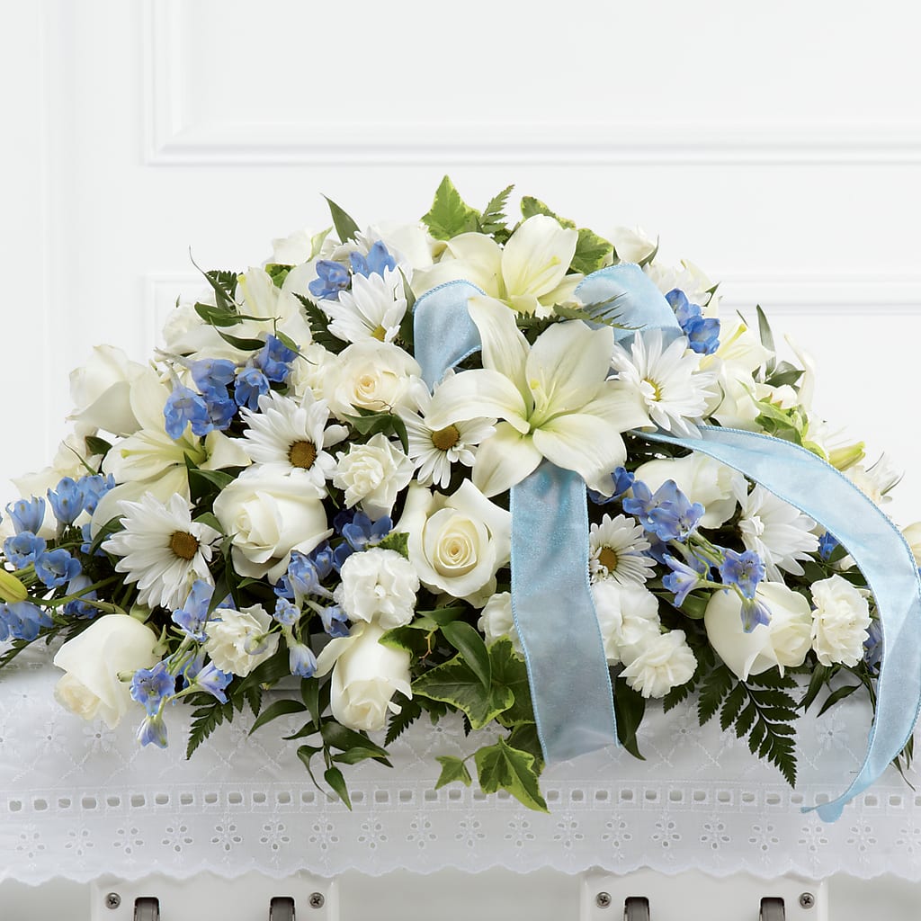 Tender Treasure Casket Spray – Lupita Flowers, Novato CA