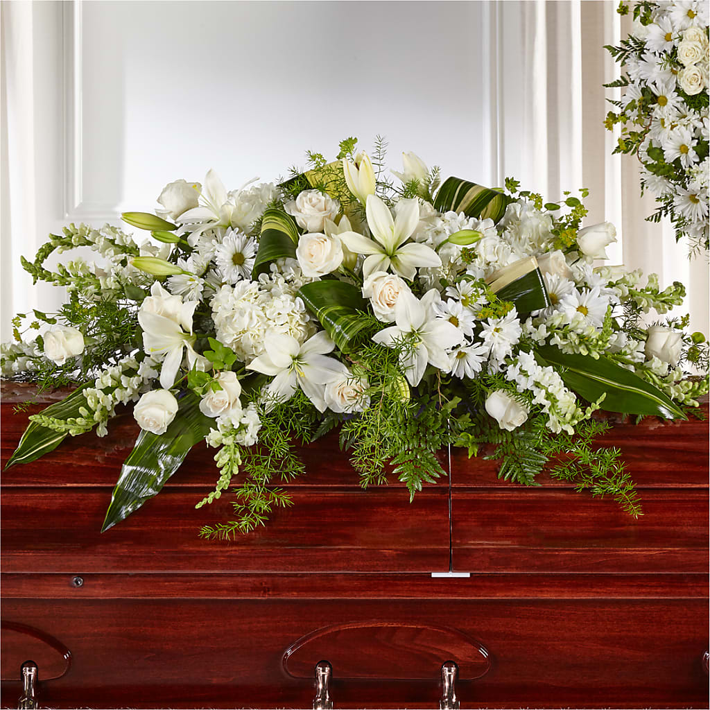 Abundance Casket Spray – Lupita Flowers, Novato CA