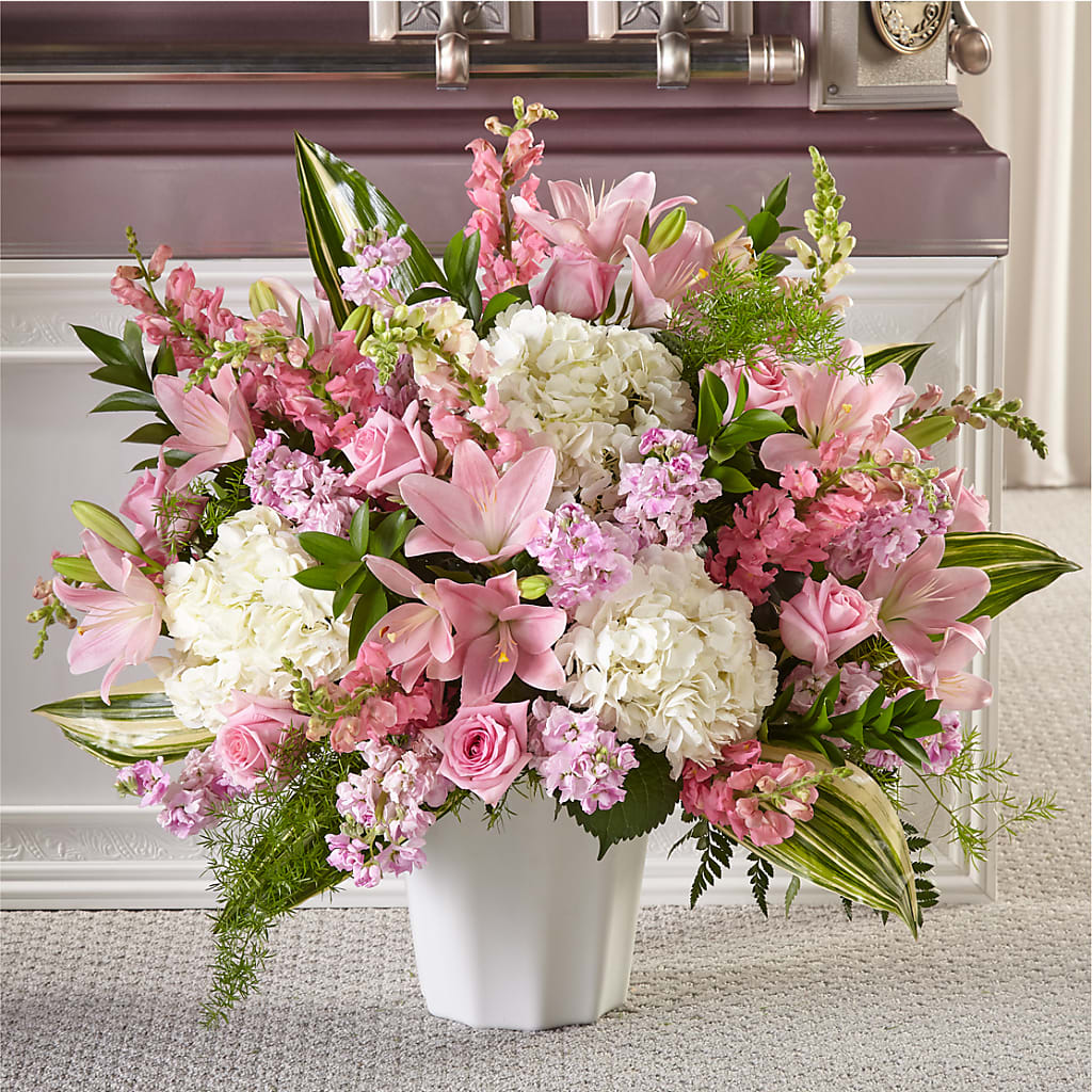 Simply Serene Floor Basket – Lupita Flowers, Novato CA