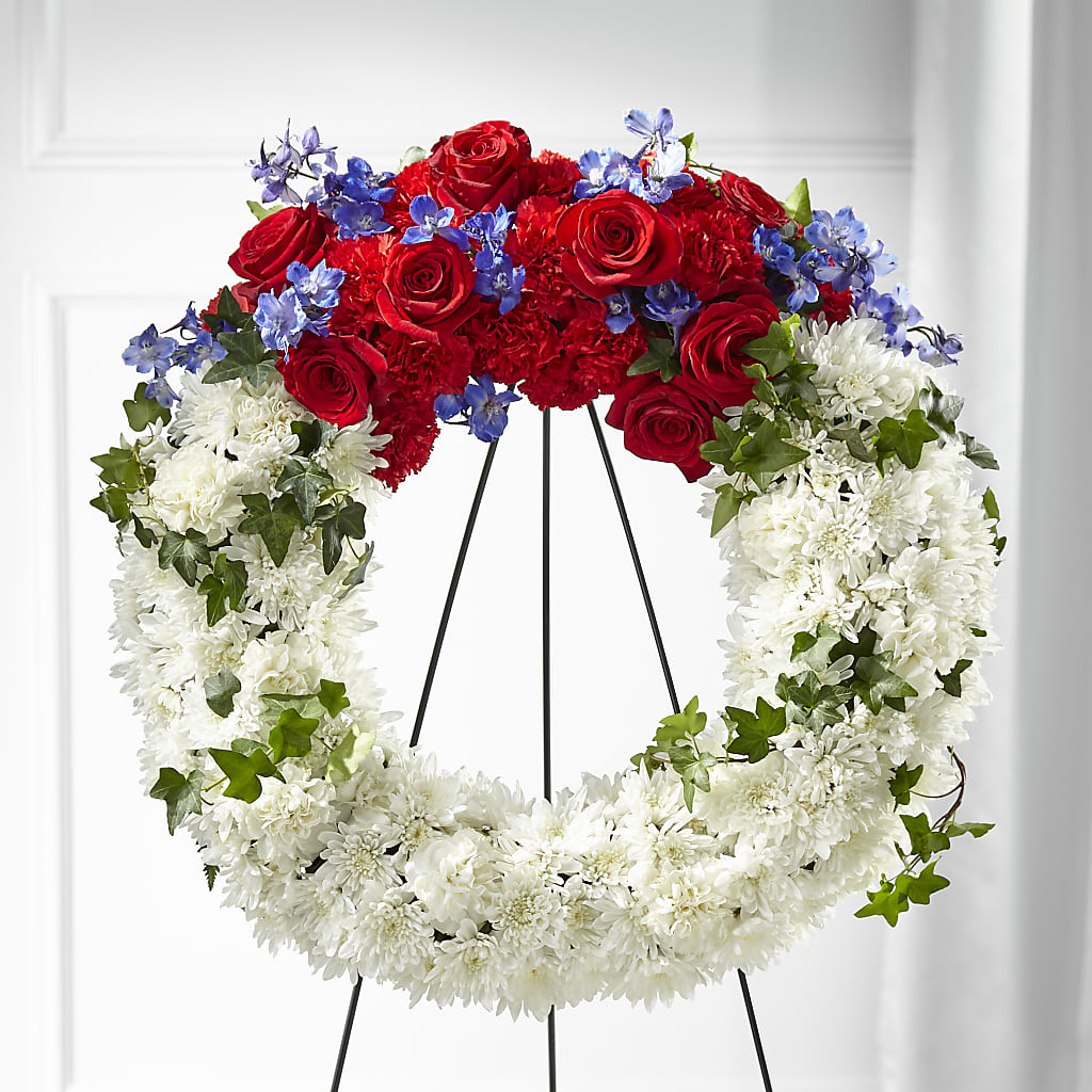 Patriotic Passion Wreath – Lupita Flowers, Novato CA