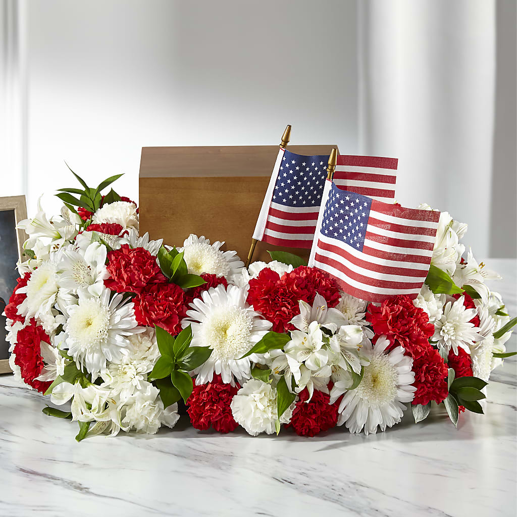 Spirit of Patriotism Cremation Adornment – Lupita Flowers, Novato CA