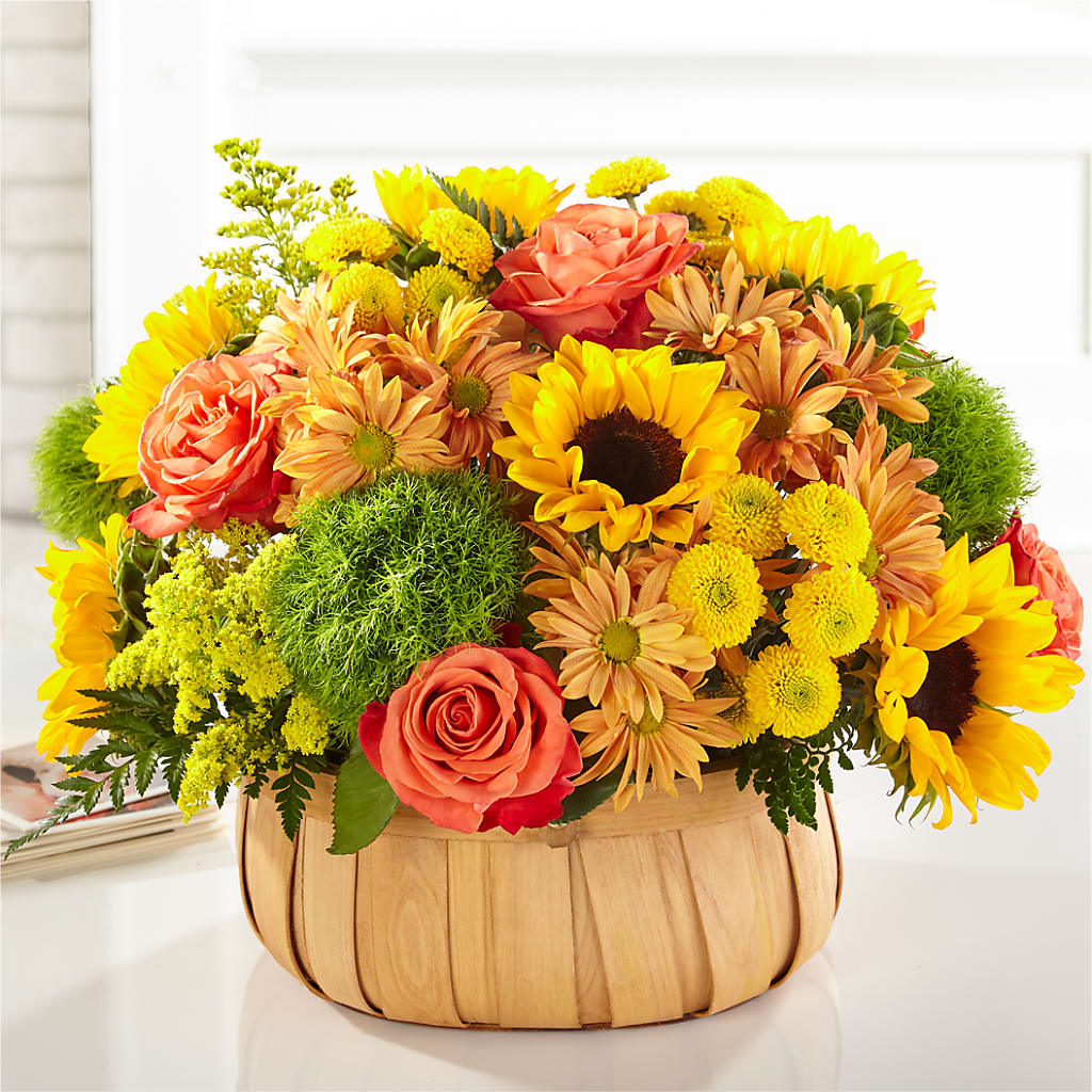 Harvest Sunflower Basket – Lupita Flowers, Novato CA