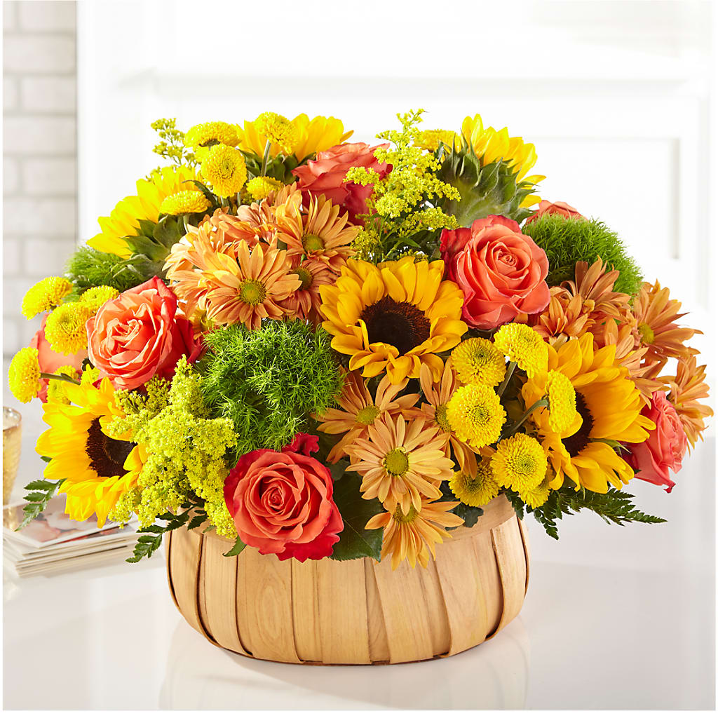 Harvest Sunflower Basket – Lupita Flowers, Novato CA