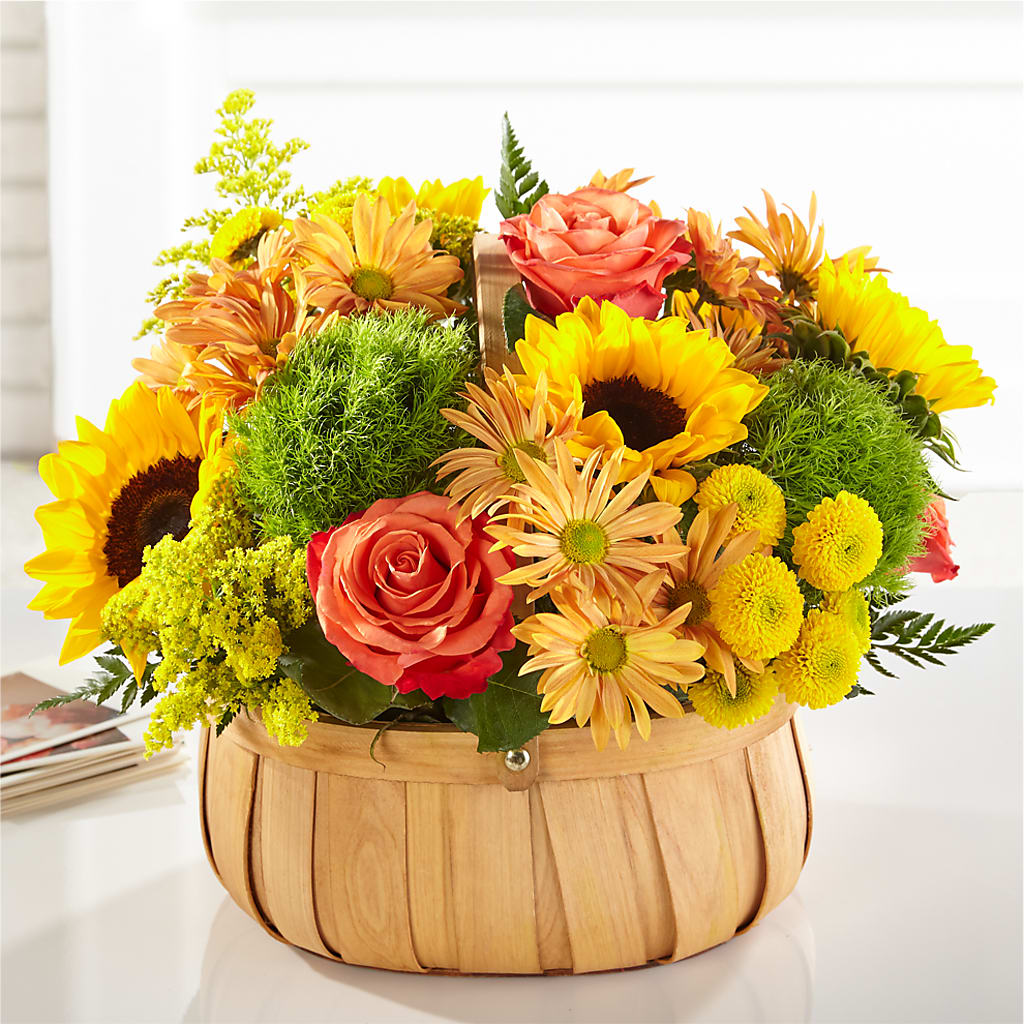 Harvest Sunflower Basket – Lupita Flowers, Novato CA