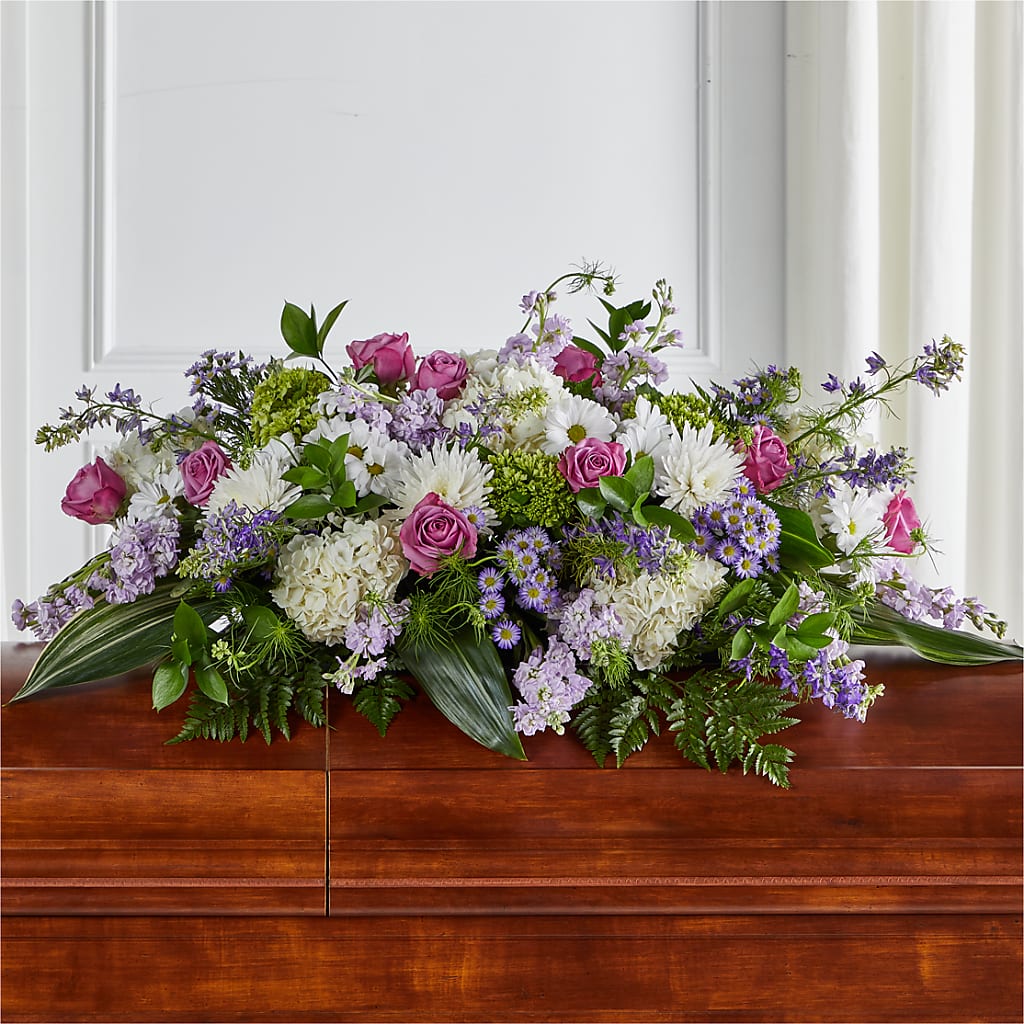 Meadows of Serenity Casket Spray – Lupita Flowers, Novato CA