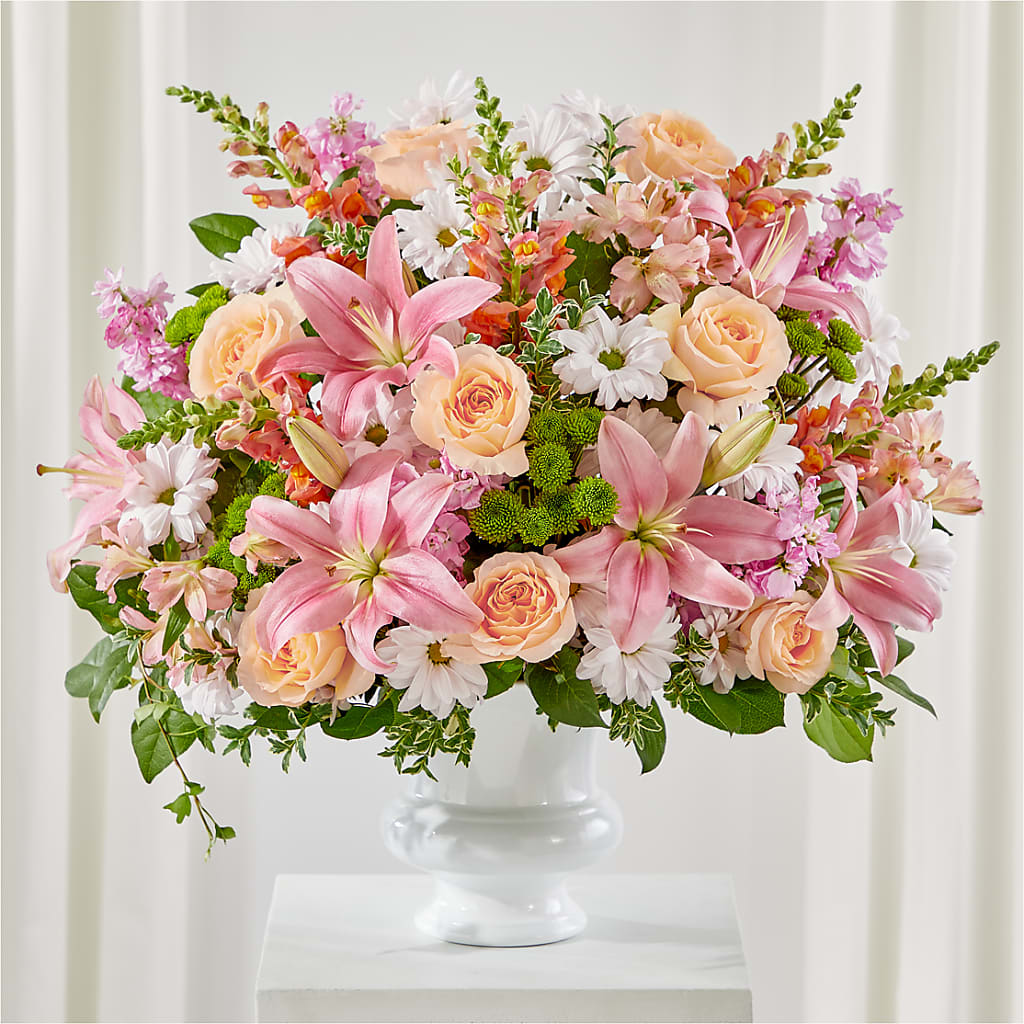 Heartfelt Gesture Urn Arrangement – Lupita Flowers, Novato CA