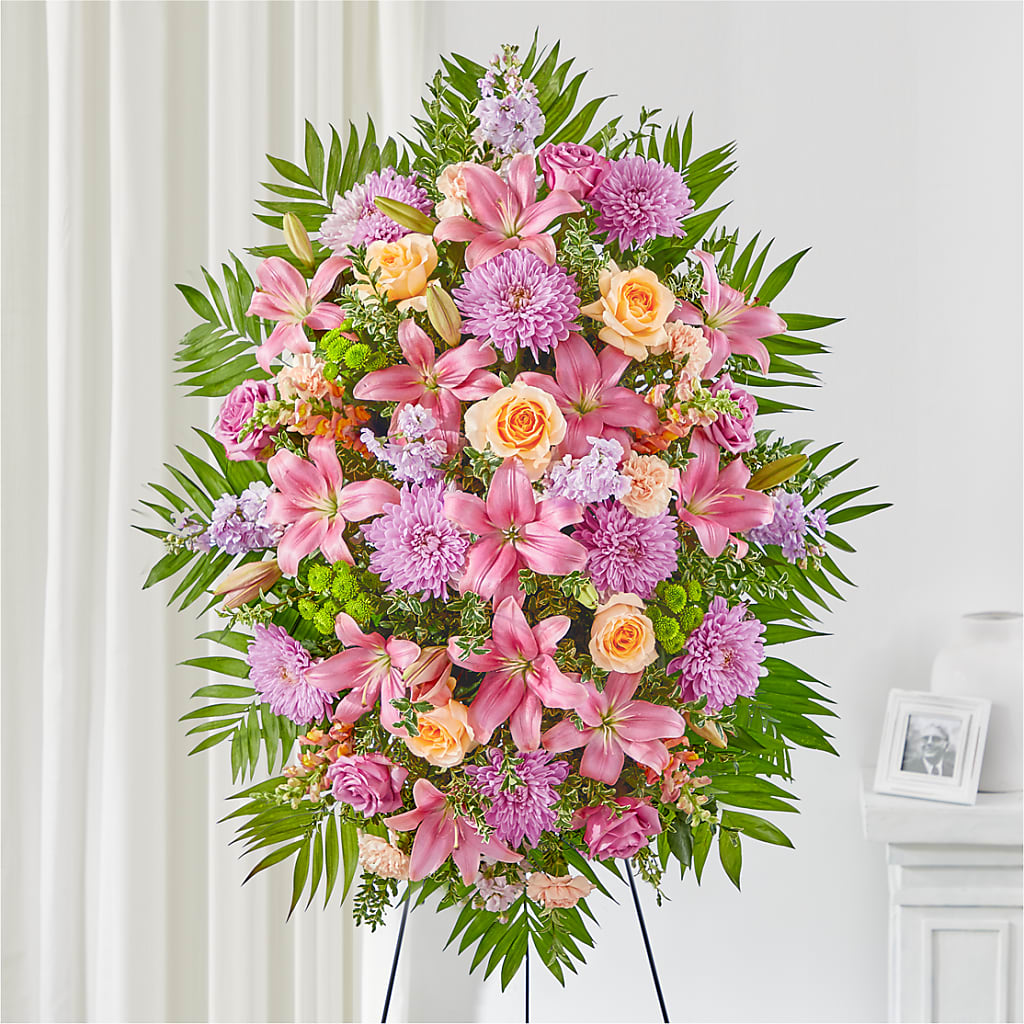 Love & Light Standing Spray – Lupita Flowers, Novato CA