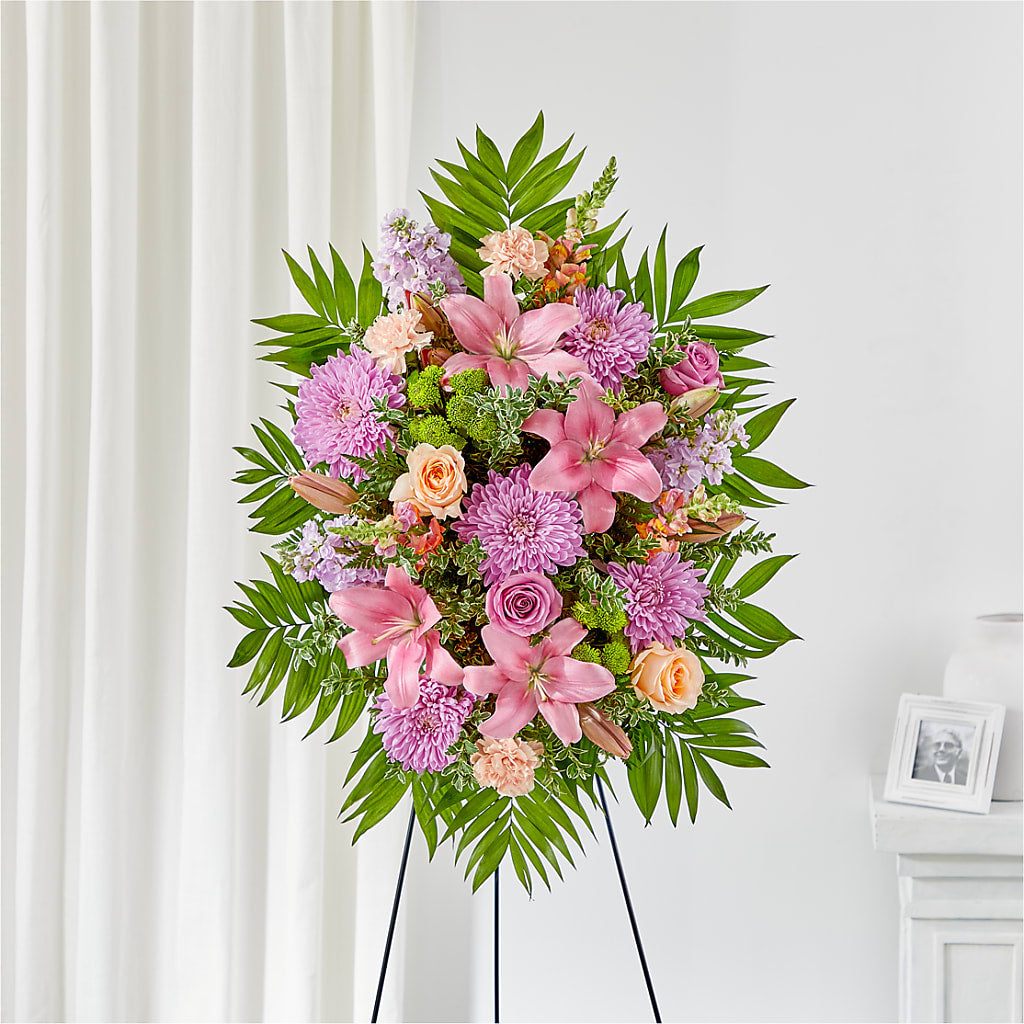 Love & Light Standing Spray – Lupita Flowers, Novato CA