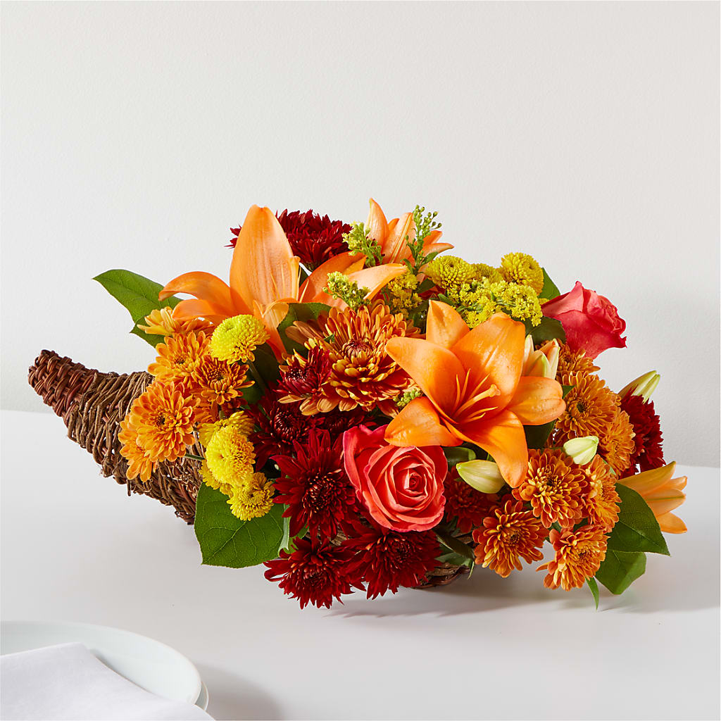Bouquet of Blessings Cornucopia – Lupita Flowers, Novato CA