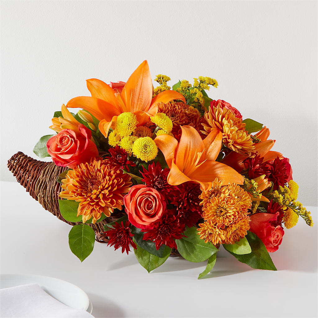 Bouquet of Blessings Cornucopia – Lupita Flowers, Novato CA