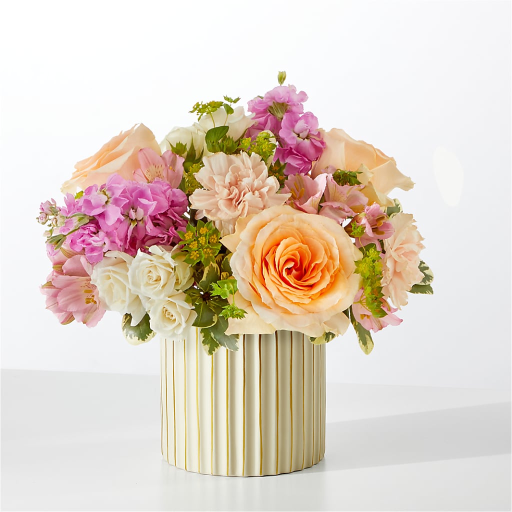 Paradise Bouquet with Ivory Vase – Lupita Flowers, Novato CA