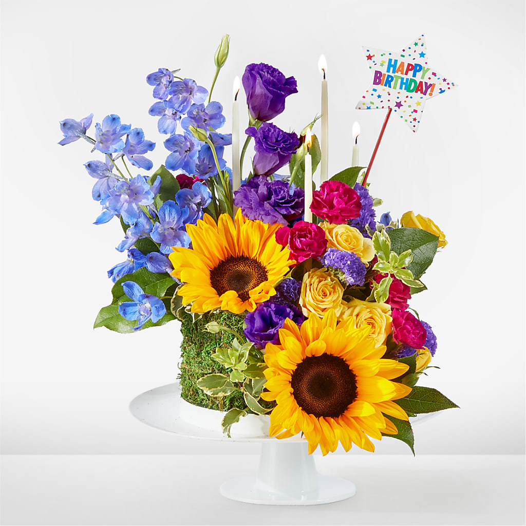 Star of the Day Floral Cake – Lupita Flowers, Novato CA
