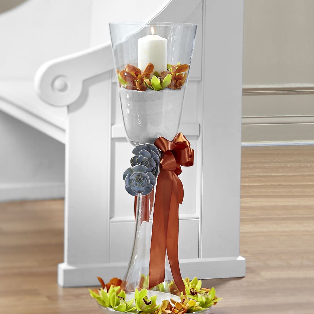 Matrimony Pew Decor – Lupita Flowers, Novato CA