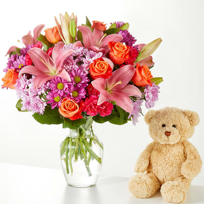 One and Only Bouquet and Bear Bundle –  Lupita Flowers, Novato CA