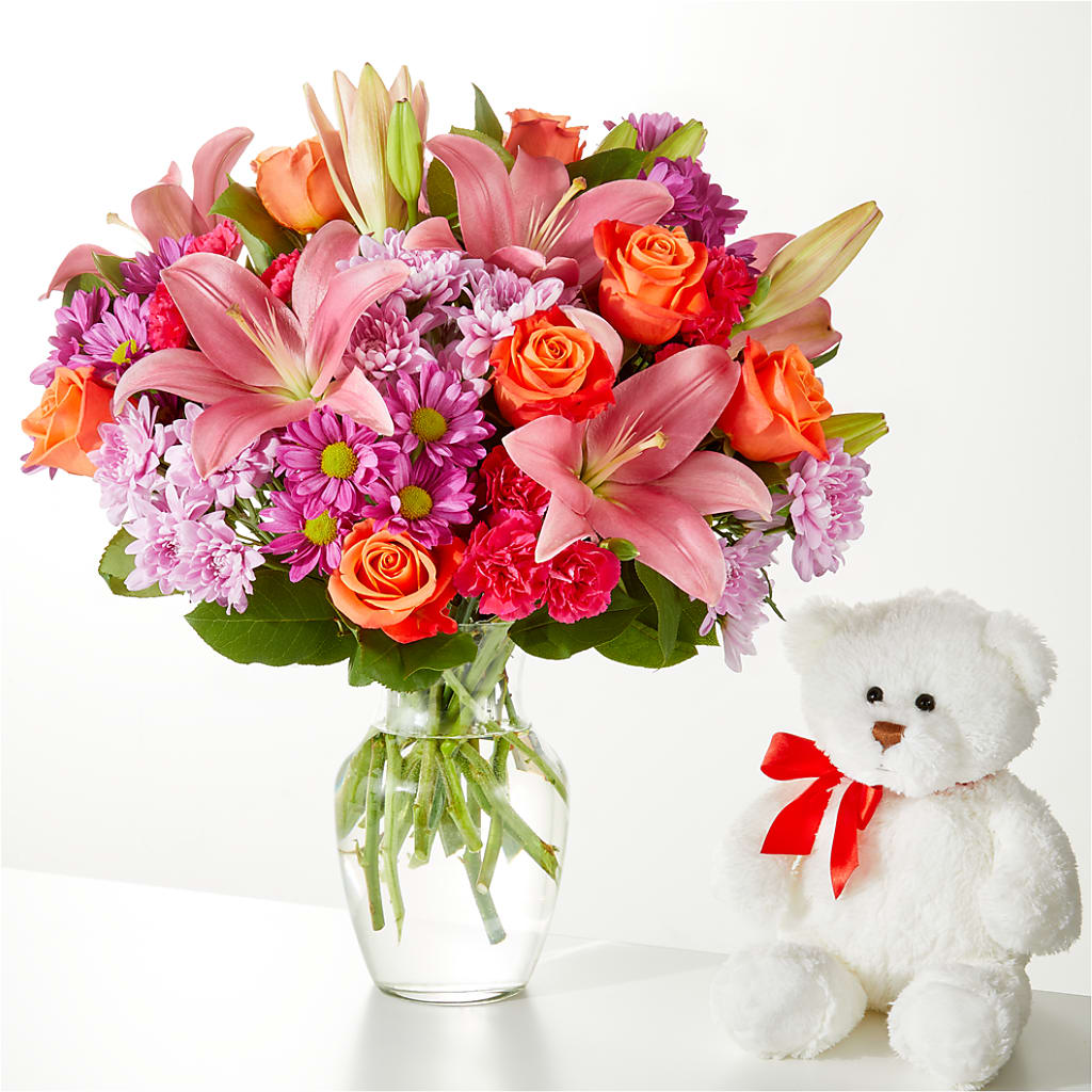 One and Only Bouquet and Bear Bundle –  Lupita Flowers, Novato CA