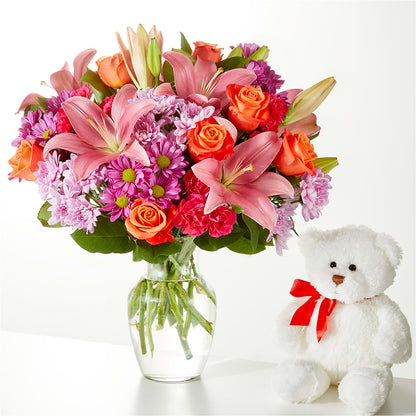 One and Only Bouquet and Bear Bundle –  Lupita Flowers, Novato CA