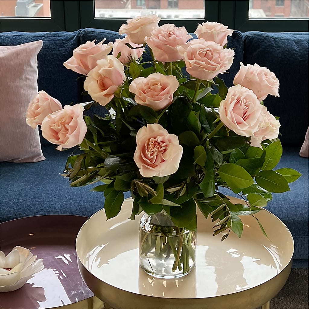 Long Stem Pink Rose Bouquet –  Lupita Flowers, Novato CA