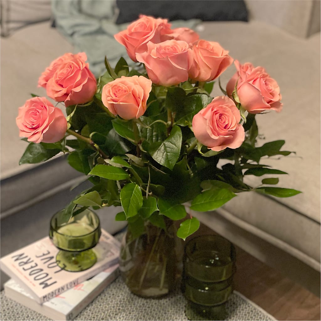 Long Stem Pink Rose Bouquet –  Lupita Flowers, Novato CA