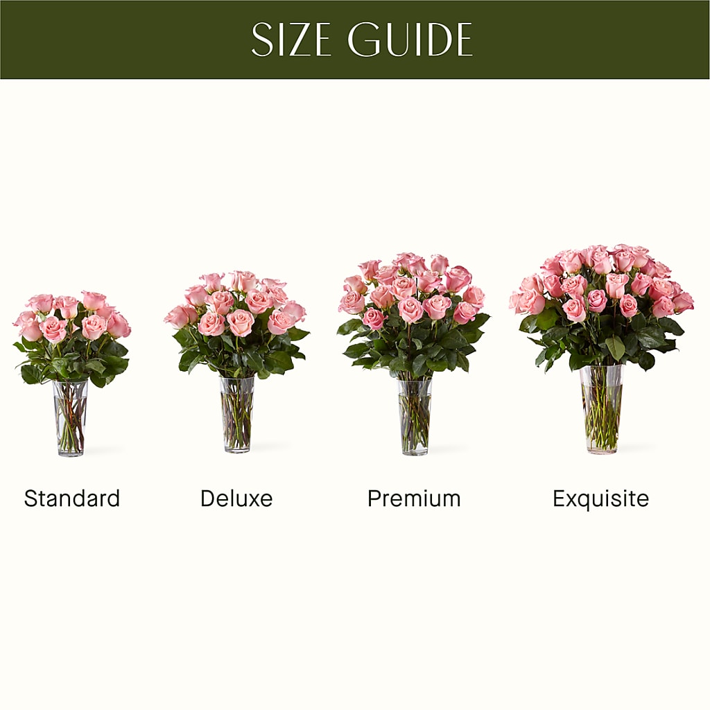Long Stem Pink Rose Bouquet –  Lupita Flowers, Novato CA