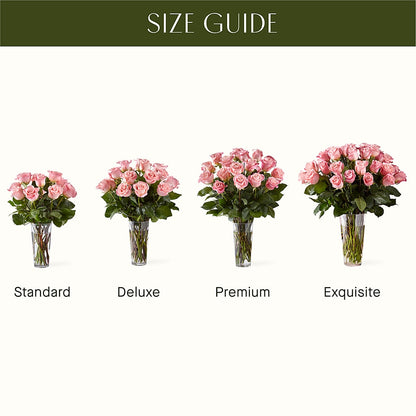 Long Stem Pink Rose Bouquet –  Lupita Flowers, Novato CA