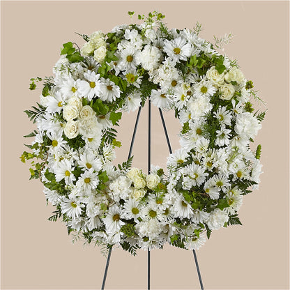Faithful Wishes Wreath –  Lupita Flowers, Novato CA