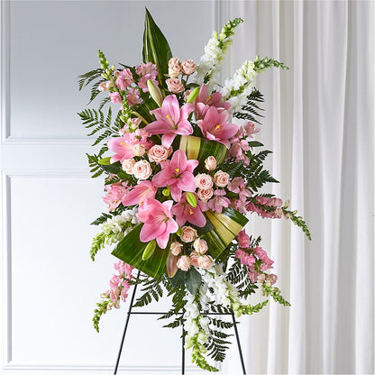 Elegant Embrace Standing Spray –  Lupita Flowers, Novato CA