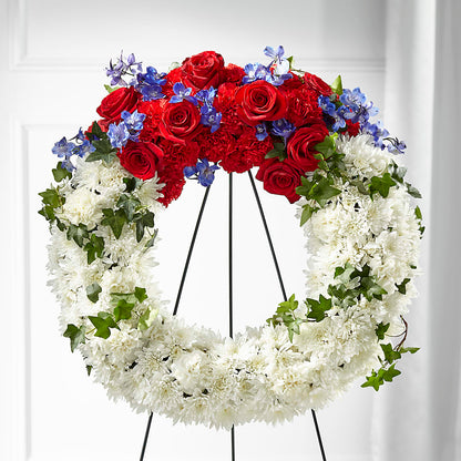 Patriotic Passion Wreath –  Lupita Flowers, Novato CA