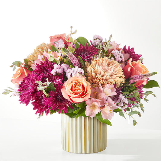 Berry Cobbler Bouquet with Ivory Vase –  Lupita Flowers, Novato CA