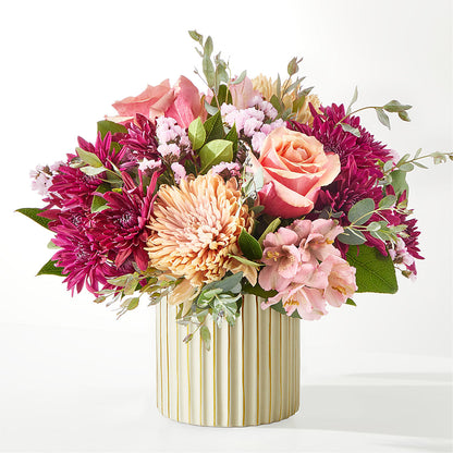 Berry Cobbler Bouquet with Ivory Vase –  Lupita Flowers, Novato CA