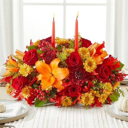 Autumn's Embrace Centerpiece –  Lupita Flowers, Novato CA