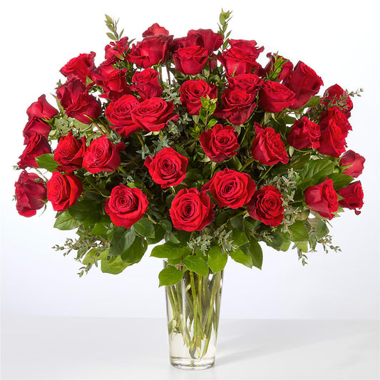 Forever Yours Fifty Stem Red Rose Bouquet –  Lupita Flowers, Novato CA