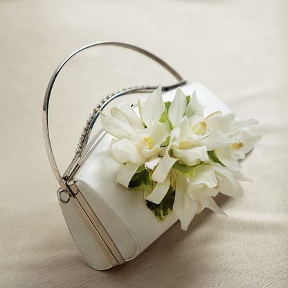 White Purse Decor –  Lupita Flowers, Novato CA